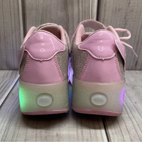 Aimoge Sport Size 36 US 4 Light Up Roller Skate Sneakers Shoes Sparkly Pink - Picture 5 of 8